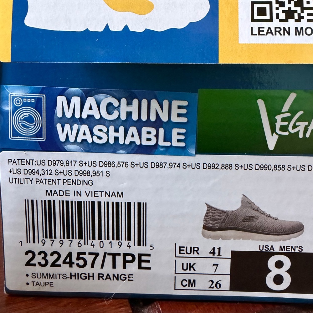 Skechers Slip-Ins Mesh Summits-High Range Sneakers in Taupe Mens8/Womwns10 - Picture 7 of 7